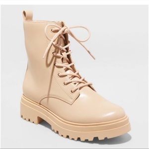A New Day Bridget Tan Combat Boots